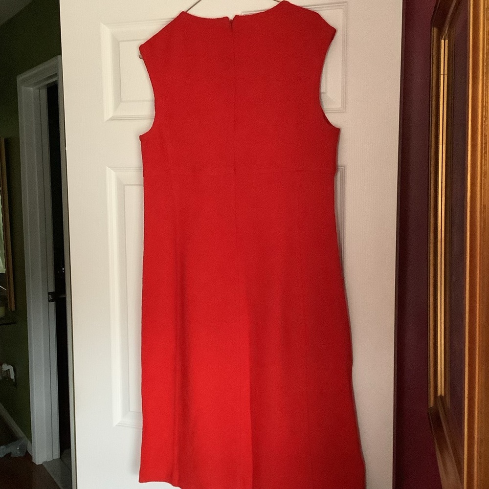 St. John knit knee length red dress .  Size 10.